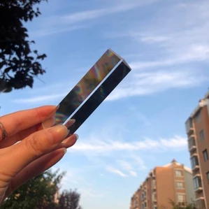 30x30x100mm Triangular Prism BK7 Optical Prisms Glass Physics Teaching Refracted Light Spectrum Rainbow Science Experiment Toys