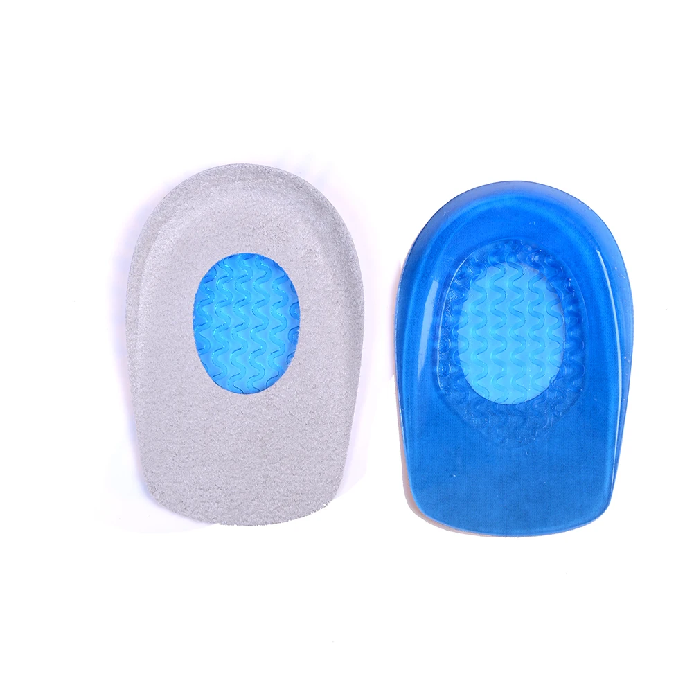 1Pair Man/Women Silicon Gel Heel Cushion Insoles Soles Relieve Foot Pain Protectors Spur Support Shoe Pad Feet Care Inserts