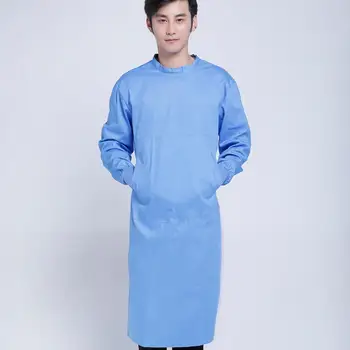 

2020 Hospital Long Sleeve Back Tied Doctor Coverall Cotton Professional Surgical Gown Health Care Workers Clothing