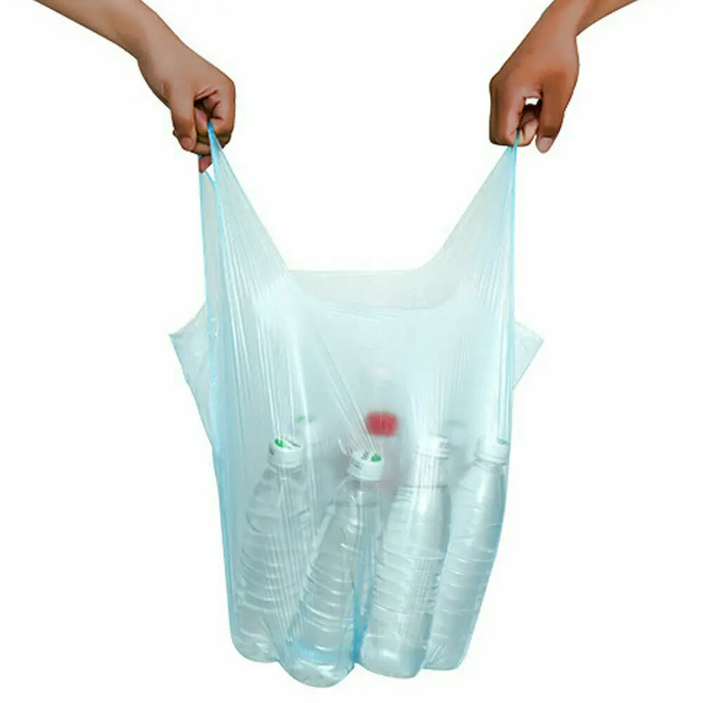 Rubbish Garbage Bin Liners Kitchen Toilet Black Waste Trash Bags Kit With Handle Environmentally friendly Vest Type Trash BAGS