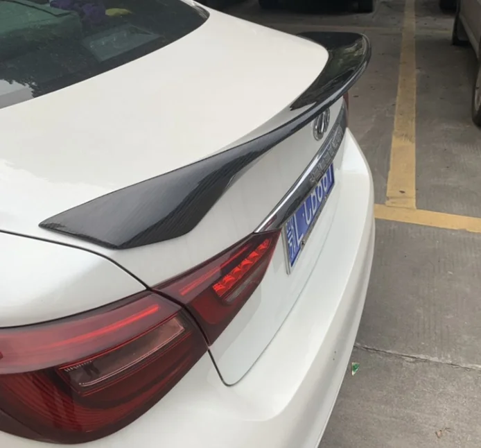 Для Infiniti Q50 Q50S спойлер большой спойлер для губ задний спойлер багажника углеродного волокна материал заднего крыла автомобиля задний спойлер для Infiniti Q50 спойлер+ UP