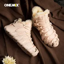 ONEMIX, зимние мужские кроссовки, Уличная Повседневная обувь, женская легкая обувь для бега, модная прогулочная обувь, теплые кроссовки