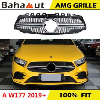 

Car Styling Refitting Racing Grill for Mercedes Benz A Class W177 AMG A35 A45 A180 A200 A250 Grid Net Grille Front Modification