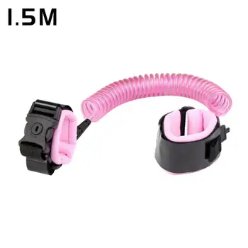 

Children's Anti-lost Traction Rope, Baby Anti-lost Bracelet With Lock 360 Degree Rotating Cufflinks With Metal Head PU Stretch