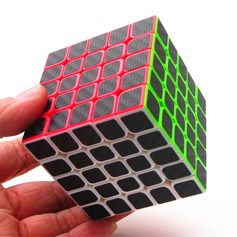 Zcube углеродное волокно 5x5x5 безопасный ABS пластик Профессиональный Многоцветный магический куб ультра-Гладкий 5x5 скоростной Головоломка Куб детские игрушки подарок