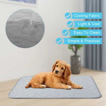 

Cloth Three-layer Waterproof Summer Pet Dog Cooling Pee Pad Gray Pet Water Absorbing Pad Mat Breathable Pet Dog Sleeping Mat#3