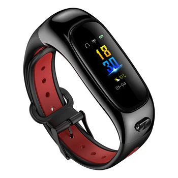 

S1 Sports Wristband Earphone Bluetooth Headset With Mic Smart Bracelet Sleep Heart Rate Blood Pressure Monitor Alarm Wristband