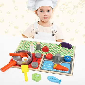 

Wooden Kitchen Play Toys Set Pretend Play Toys Set Fruit And Vegetable Pot Educational Toys For Kids Children Montessori