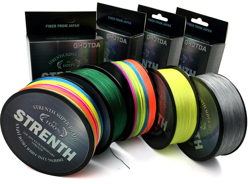 Linha de Pesca Trançada de Material Ghotda Super Forte 12 18 28 35 40 50 60 Lbs 300m 10 10 1-1---??_10