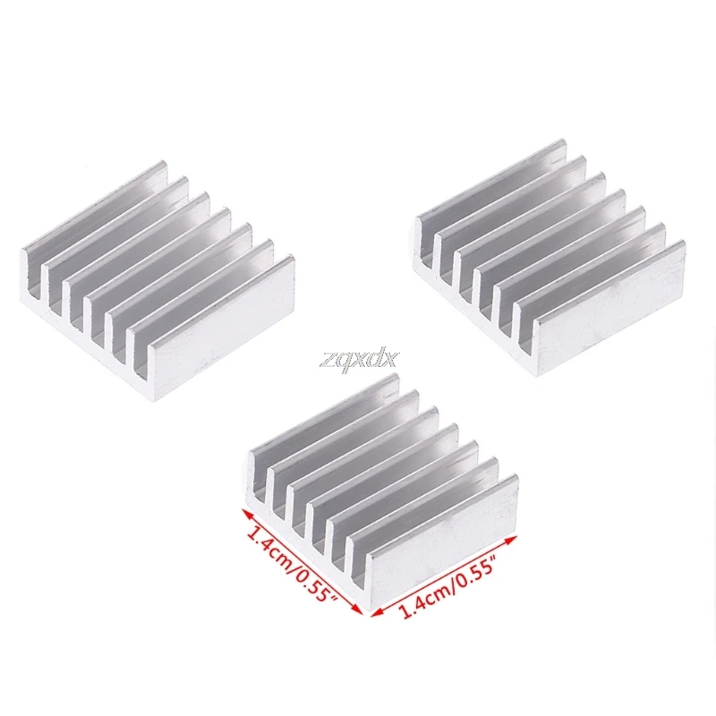 24 Pcs/lot Silver Aluminum Radiator Heatsink Heat Sink Cooling Kit 14x14x6mm JUL09 Drop ship | Компьютеры и офис