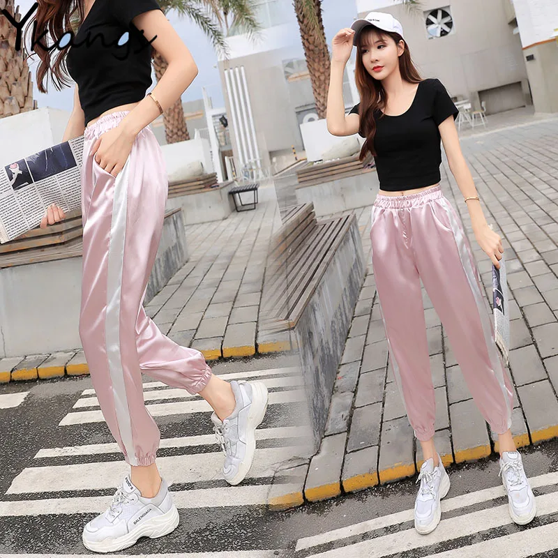 

Elastic High Waist Women Sweatpant Pants Joggers Hip Hop Dance Show Party Night Jogger Baggy Trousers Harajuku High Waist Pants