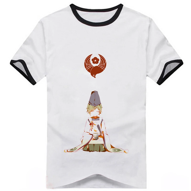 19 Аниме Touken Ranbu футболка Mikazuki Munechika Souzasamonji унисекс Повседневная футболка с коротким рукавом карнавальный костюм футболка с принтом - Цвет: 19