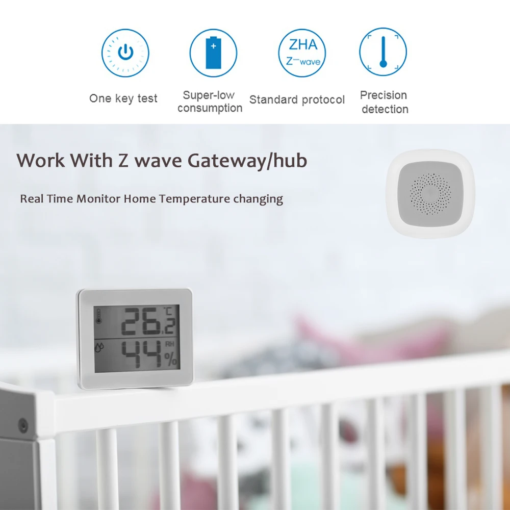 Z Wave Температура и влажность Сенсор Умный дом ЕС Версия 868.42 мГц Smart детектор|temperature
