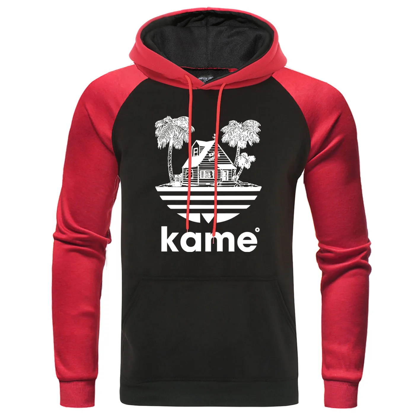 Japanese anime Dragon Ball Hooded Sweatshirt Kame House Master Roshi Hoodie Autumn Winter Fleece Pullover Men Funny Raglan Hoody