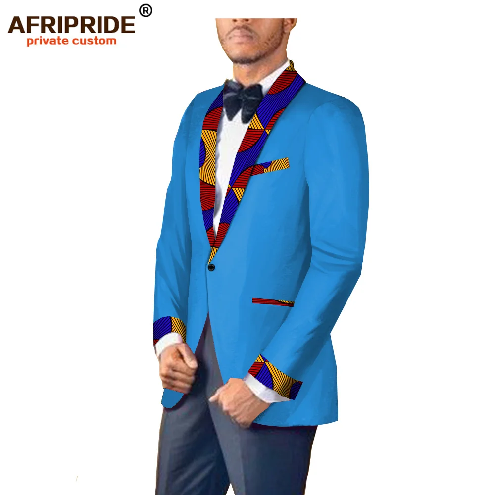 2018 Африканский принт Весна и осень костюм куртка для мужчин AFRIPRIDE сделанный на