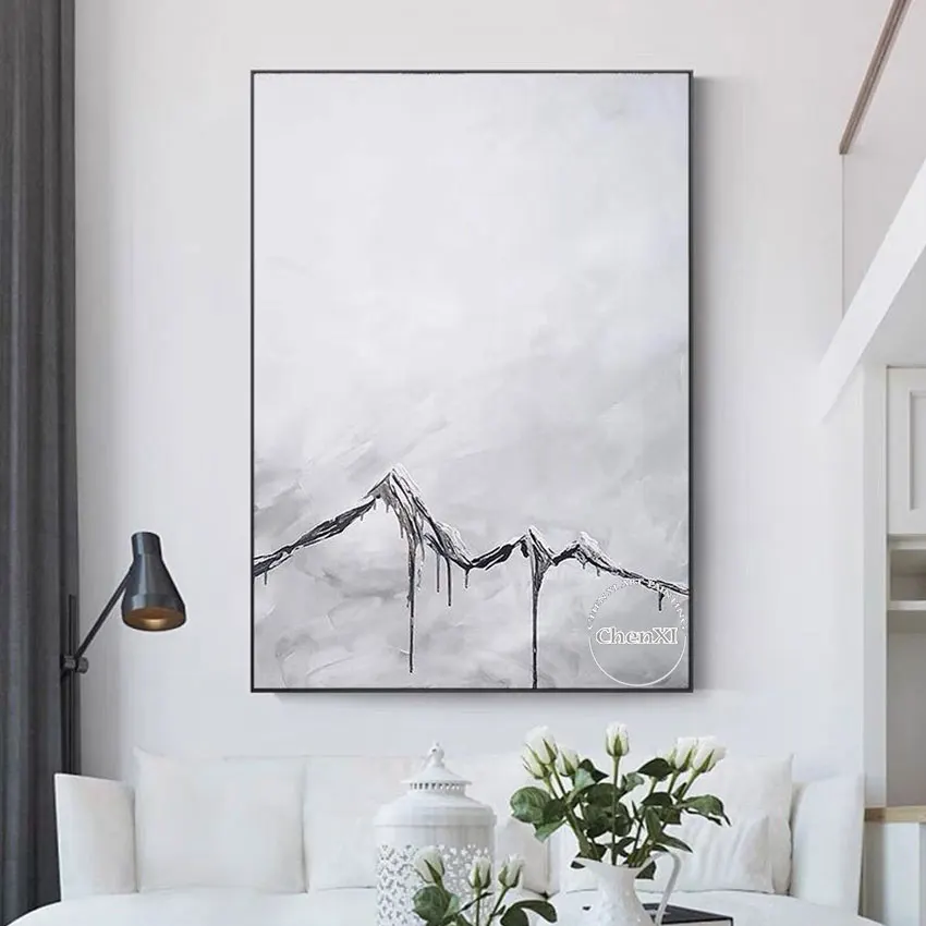 

Gray New Arrival Easy Abstract Oil Painting On Canvas Handmade Artwork Canvas Modern Large Decoration Wall Art Unframed