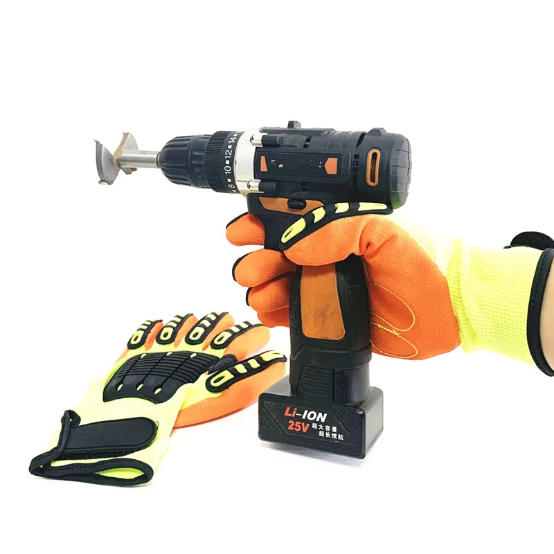 Hot sale level 5 cut gloves sandy nitrile coated work gloves oilfield breathable TRP working gloves  IMG_7460_副本