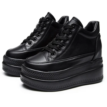 

Women Pumps Shoes PU Increased Internal Heels Casual Ladies Shoes Woman Travel Student buty damskie Sneakers Big size 35-40