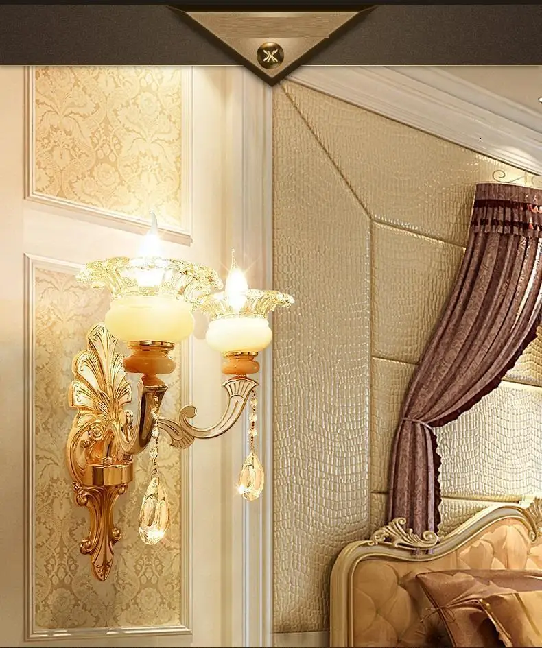 Coiffeuse Avec Miroir Badkamer Verlichting Lampara De Aplique Luz Pared Crystal аппликация Murale светильник Настенный светильник для спальни