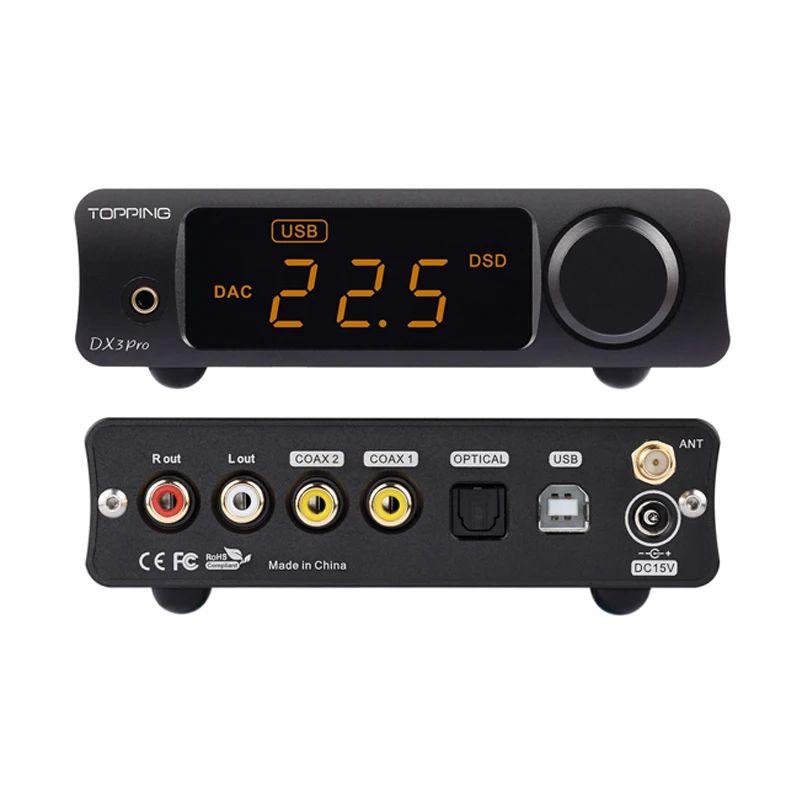  TOPPING DX3Pro tecnología LDAC HIFI DAC USB Bluetooth 50 salida de auriculares de Audio decodificad