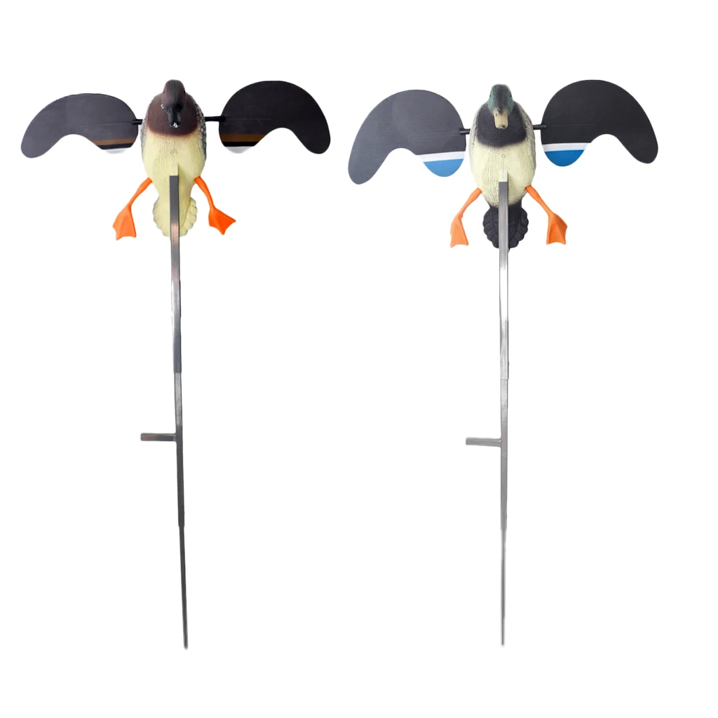 

2xOutdoor Hunting Duck Decoy Electric Flying Duck Decoy Hunting Decoy Remote Control Male &Female Garden Backyard Decor Ornament