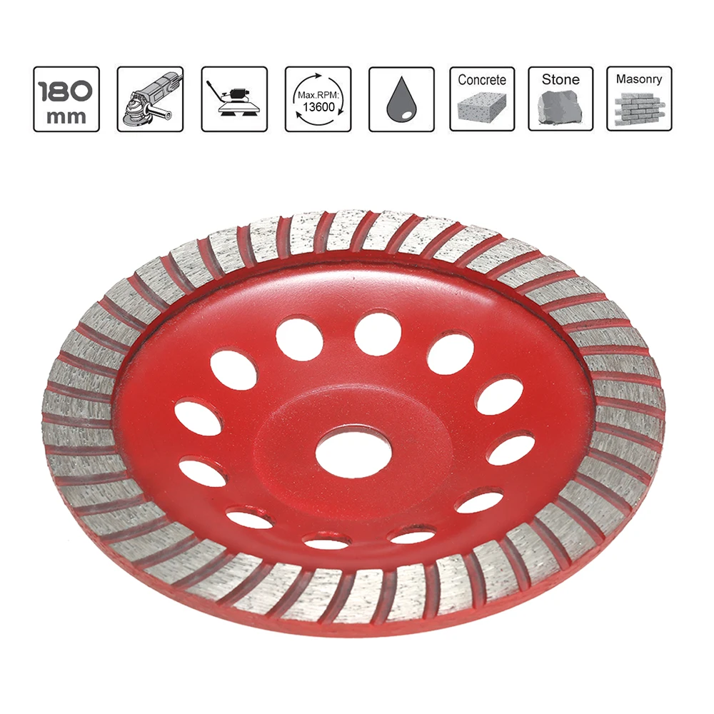 180mm 7" sanding Disc Diamond Segment Grinding Wheel sander Grinder Cup abrasive tools 22mm Hole for Concrete Granite Masonry