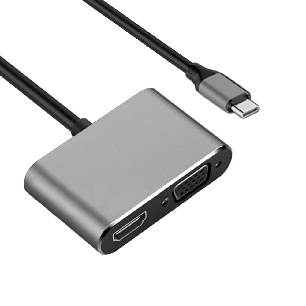 ГОРЯЧАЯ 1080P Тип C к HDMI 4K 30 Гц VGA адаптер Тип C USB-C VGA преобразователь видеосигнала HDMI адаптер для Macbook Pro/Chromebook Pixel
