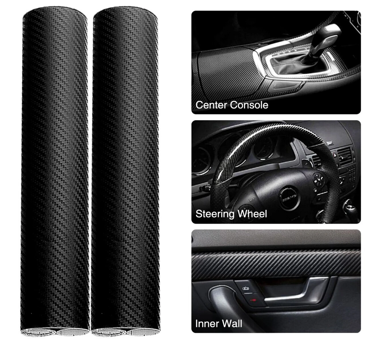 3D наклейки на автомобиль из углеродного волокна виниловая пленка для Fiat Grande Punto seat ibiza bmw e87 nissan juke bmw serie 1 vw golf 6