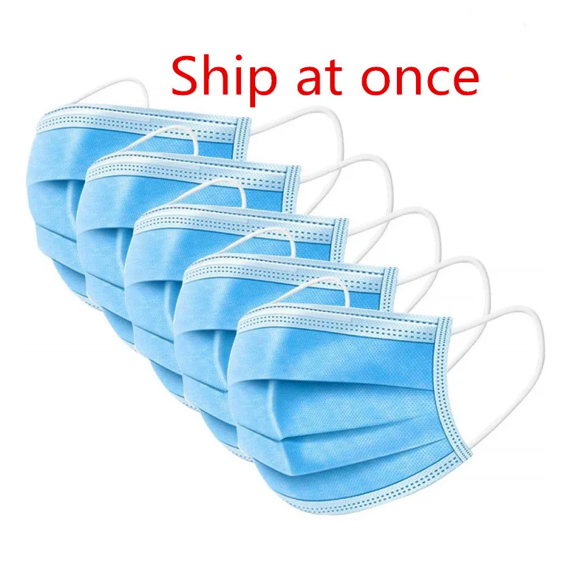 

Disposable Surgical Mask Face Mask 3-Layer Dust Infection Protection Protective Mask Respiratory Mask With Ear Loops