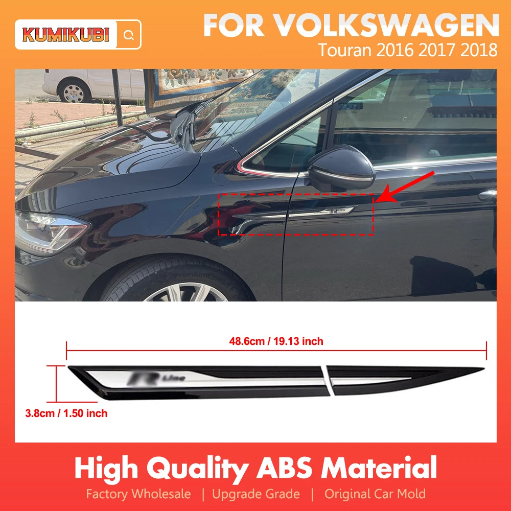 4 piezas para Volkswagen Touran, accesorios 2016 2017, piezas de coche, emblema de Original para puerta, pegatina, embellecedores de cubierta|Estilo cromado| AliExpress