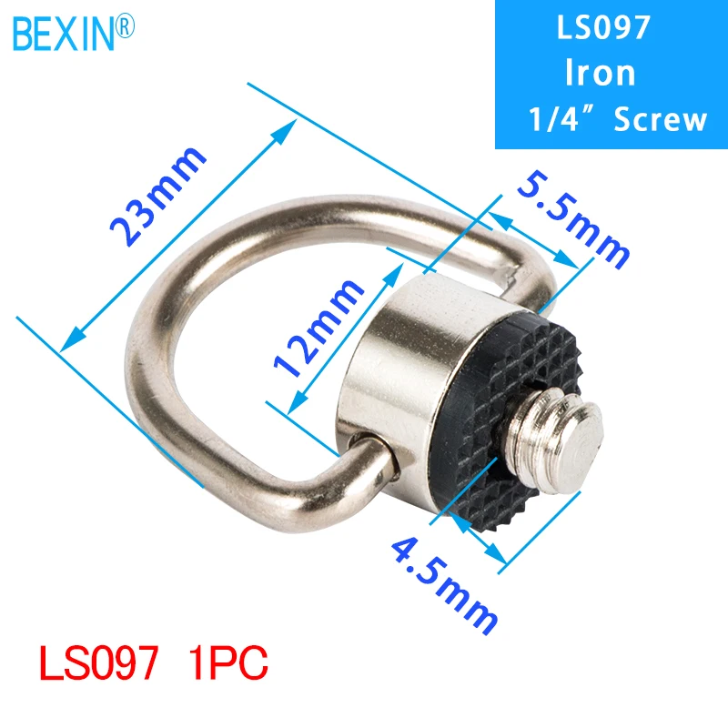 LS097 1PC Винт для камеры 1/4 дюймов винт плечевой ремень винт d кольцо Винт крепление быстросъемный винт для камеры dslr quick shot plate - Цвет: LS097 1PC