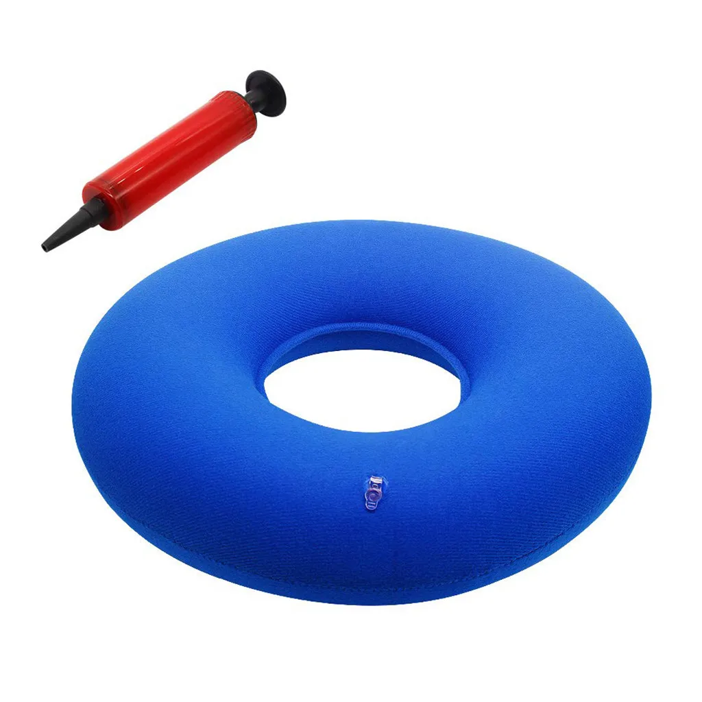 Donut Inflatable Pillow With Hemorrhoid Pillow Pump Lumbar Support