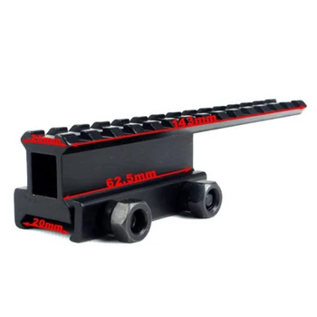 

US Extened High Riser Base Flat Top 145mm 14 Slots Suit 20mm Picatinny/Weaver Rail Mount for Tactical Riflescope Airsoft Gun