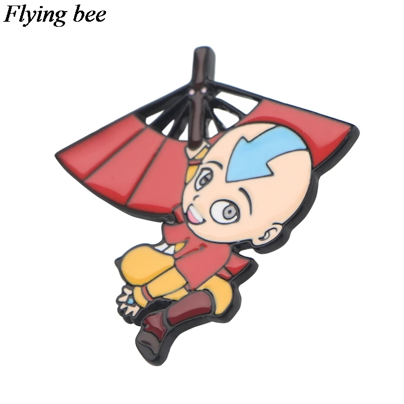 Flyingbee Аватар Последний Аэрограф брошь рок стиль эмаль булавки для женщин мужчин значок для рюкзака шапка личность булавка X0757