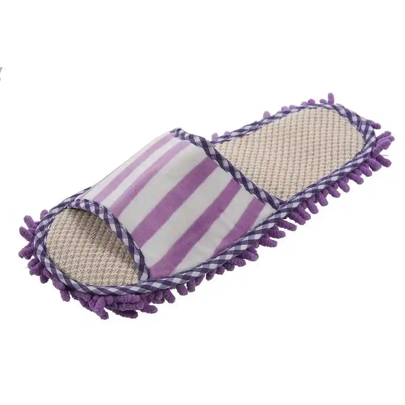 Purple Парные домашние тапочки для полировки пола; Уборка Пыли; обувь для ног; швабры - Цвет: Purple