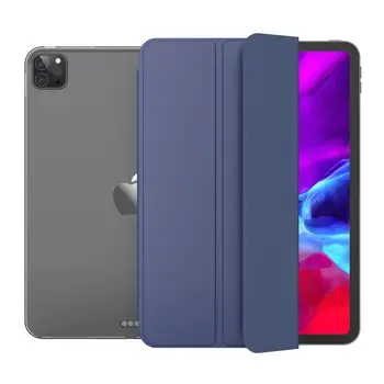 

Case For iPad Pro 11 2020 Case 2nd Gen PU Leather Trifold Stand Smart Cover For iPad Pro 12.9 inch 2020 4th TPU Soft tablet case
