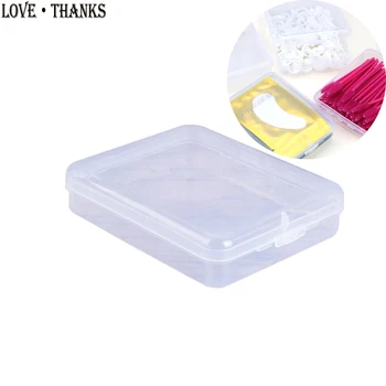 

1pcs plastic storage box eyelash extension tool tweezers storage box transparent square multi-purpose display cabinet