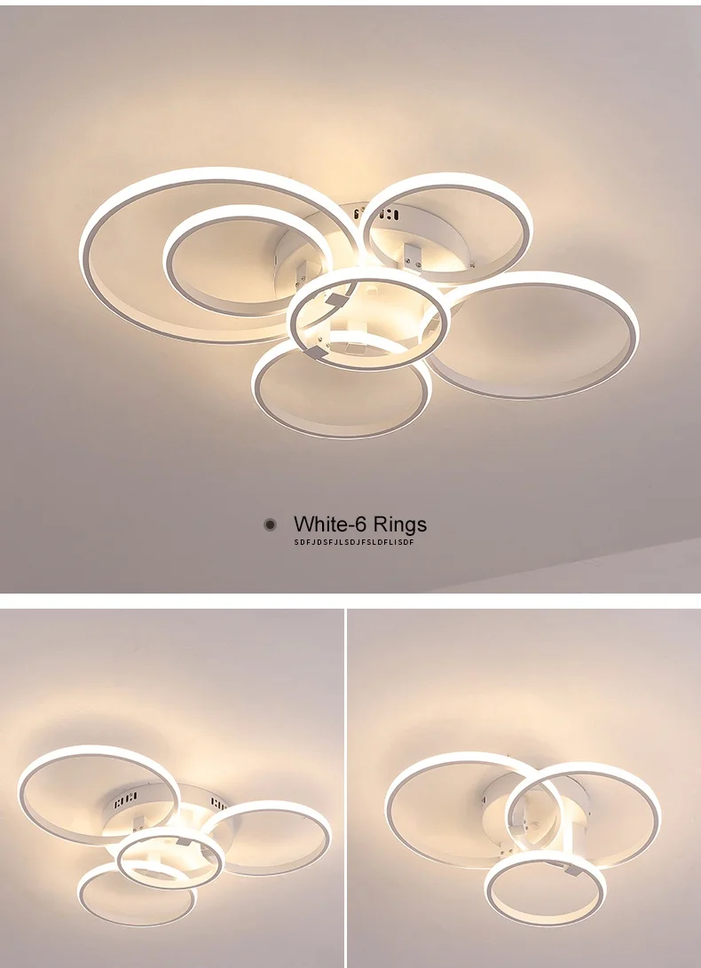 Modern LED Ceiling Light For Living Room Bedroom Dining Room Luminaires Circle Rings Ceiling Lamps Home Indoor Lighting Fixtures led ceiling lights