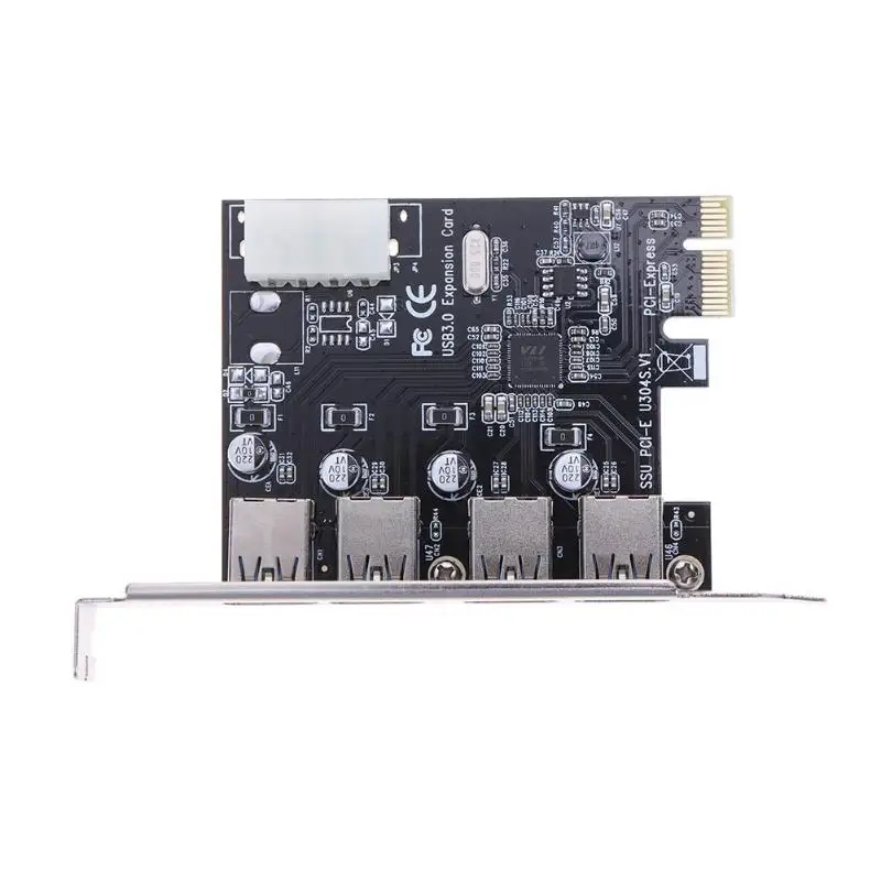 PCI-E на 4 порта USB 3,0 концентратор карта PCI-E к USB Экспресс-карта расширения компьютерные компоненты и аксессуары