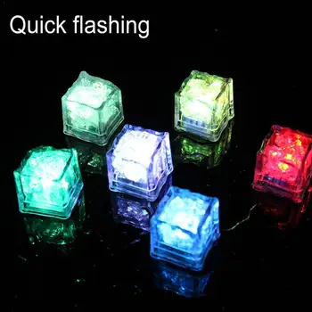 

12 Pcs Led Light Water-activated Luminous Glowing Block Flashing Christmas Wedding Decoration Festival Props Ice Cubes Part Y6S8