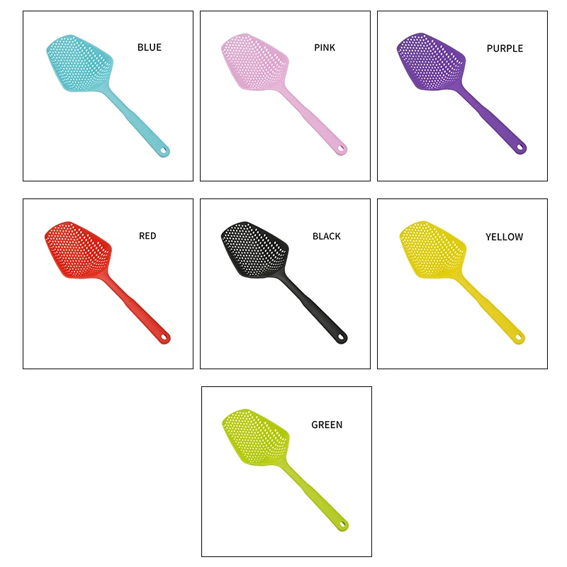 Small Kitchen Utensil Gadget Accessories No-stick Drain Colanders Shovel Strainers Veggies Water Leaking Cooking Tool Supplies