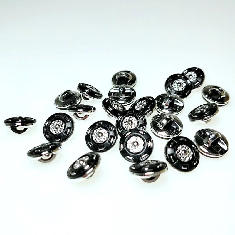 black HL 30/50/150 шт 13 мм пуговки с покрытием для конических фрез DIY Одежда Швейные аксессуары рубашка на пуговицах - Цвет: black