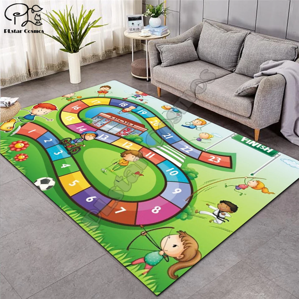 Children Cartoon Kids baby Play Mat Board Game Large Carpet for Living Room climbing mat Cartoon Planet Rug Maze princess castle cartoon carpet mickey minnie kids mat baby playmat bedroom bedside blanket living room anime machine washable activity mat