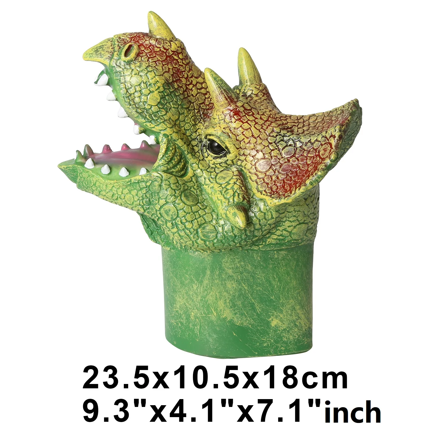 Simulation Vinyl Dinosaur Hand Puppet Triceratops Head Puppet Gloves Figure Toys Jurassic Dinosaur Model Toys for Children
