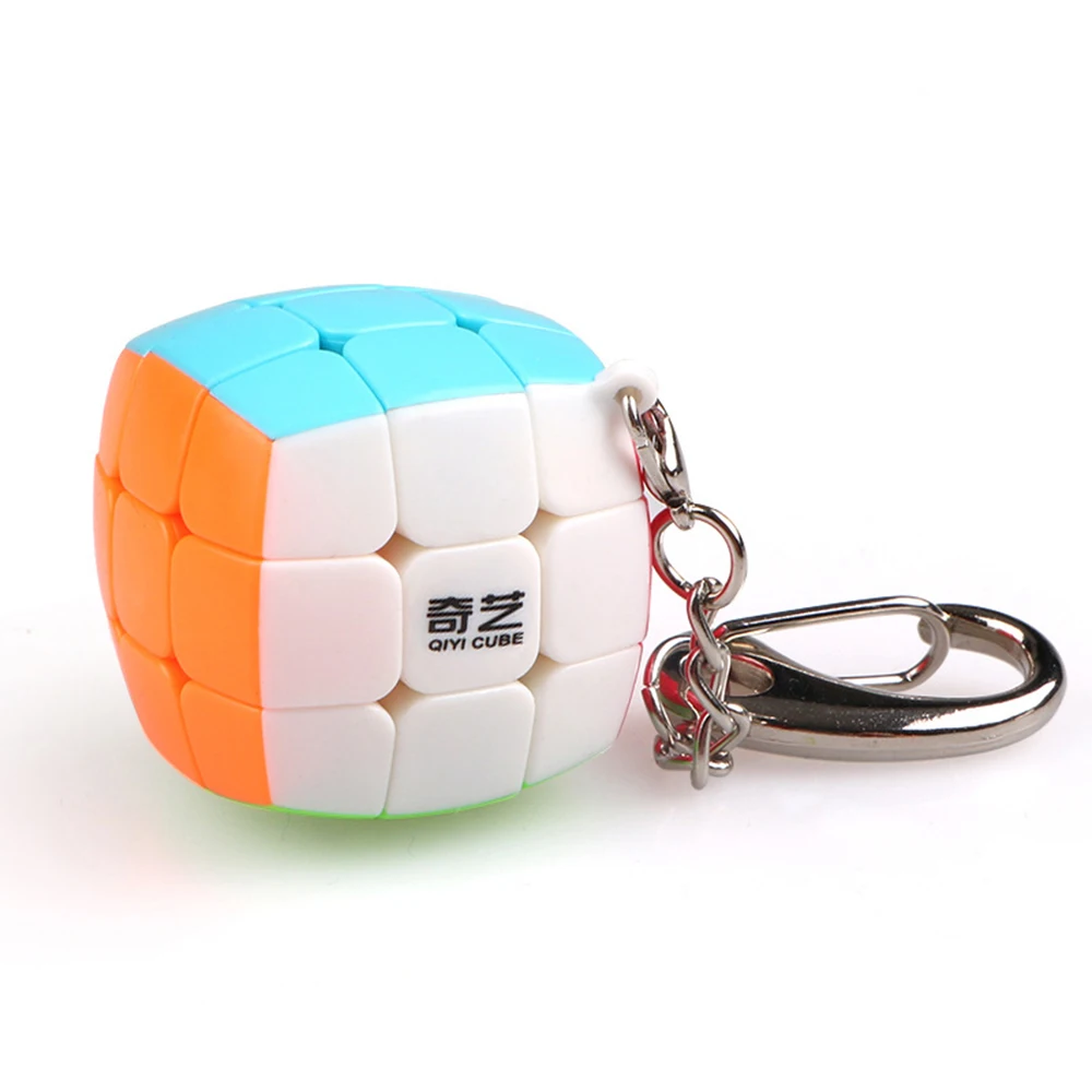 

IQ-Cubes QiYi Keychain 3x3 Cube High Speed Cube Puzzle Magic Professional Learning&Educational Cubos magicos Kid Toys