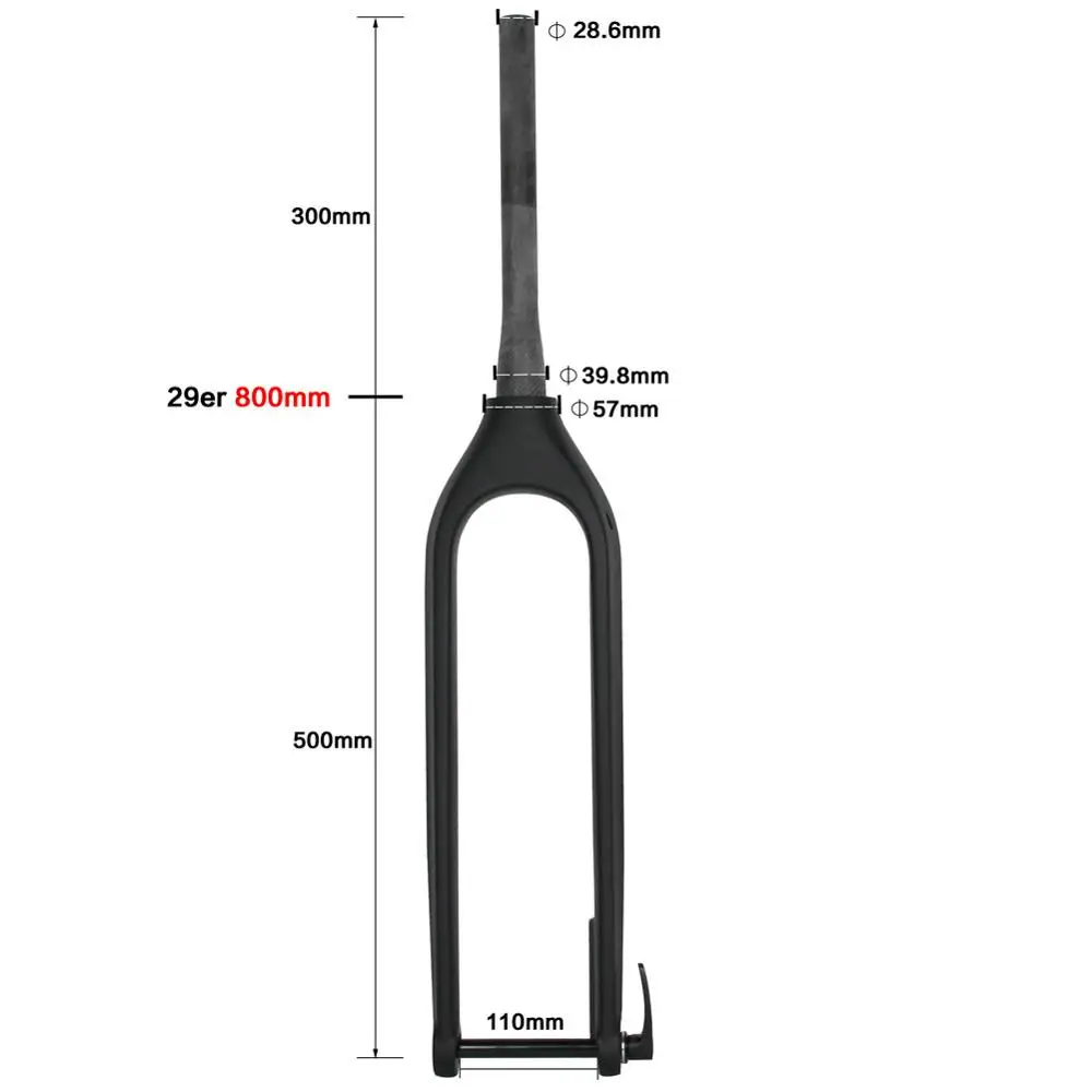 Новинка 110*15 мм MTB Горный углеродный велосипед вилки, 29er MTB Boost 160 мм дисковые тормоза вилки, коническая углеродная Велосипедная вилка 1-1/2"