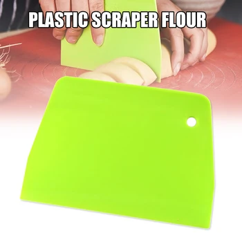 

Plastic Scraper Cake Cutter Cream Dough Bench Spreader Cutter Kitchen Tools Home EIG88