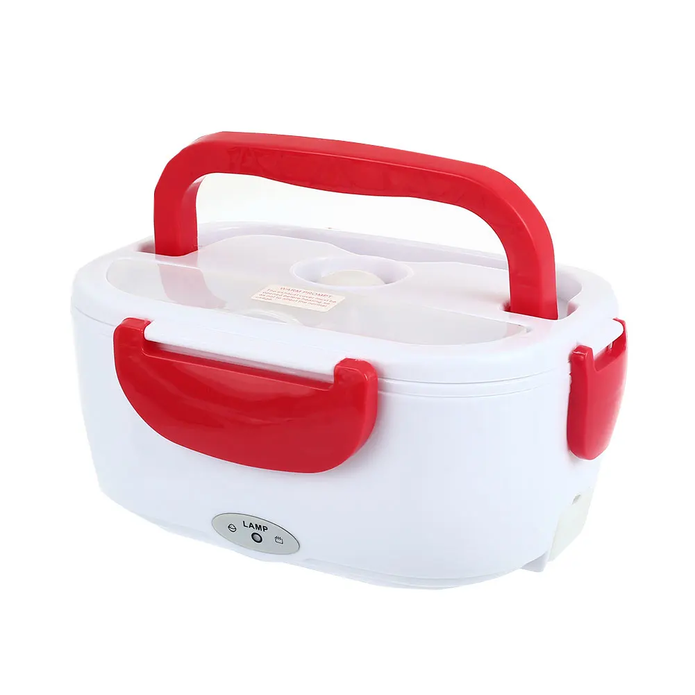 Picnic Box Plastic Heating Office Bowl Lunch Box Portable Food Pan Multifunctional Car Removable Warmer Bento Box Kitchen - Цвет: Red