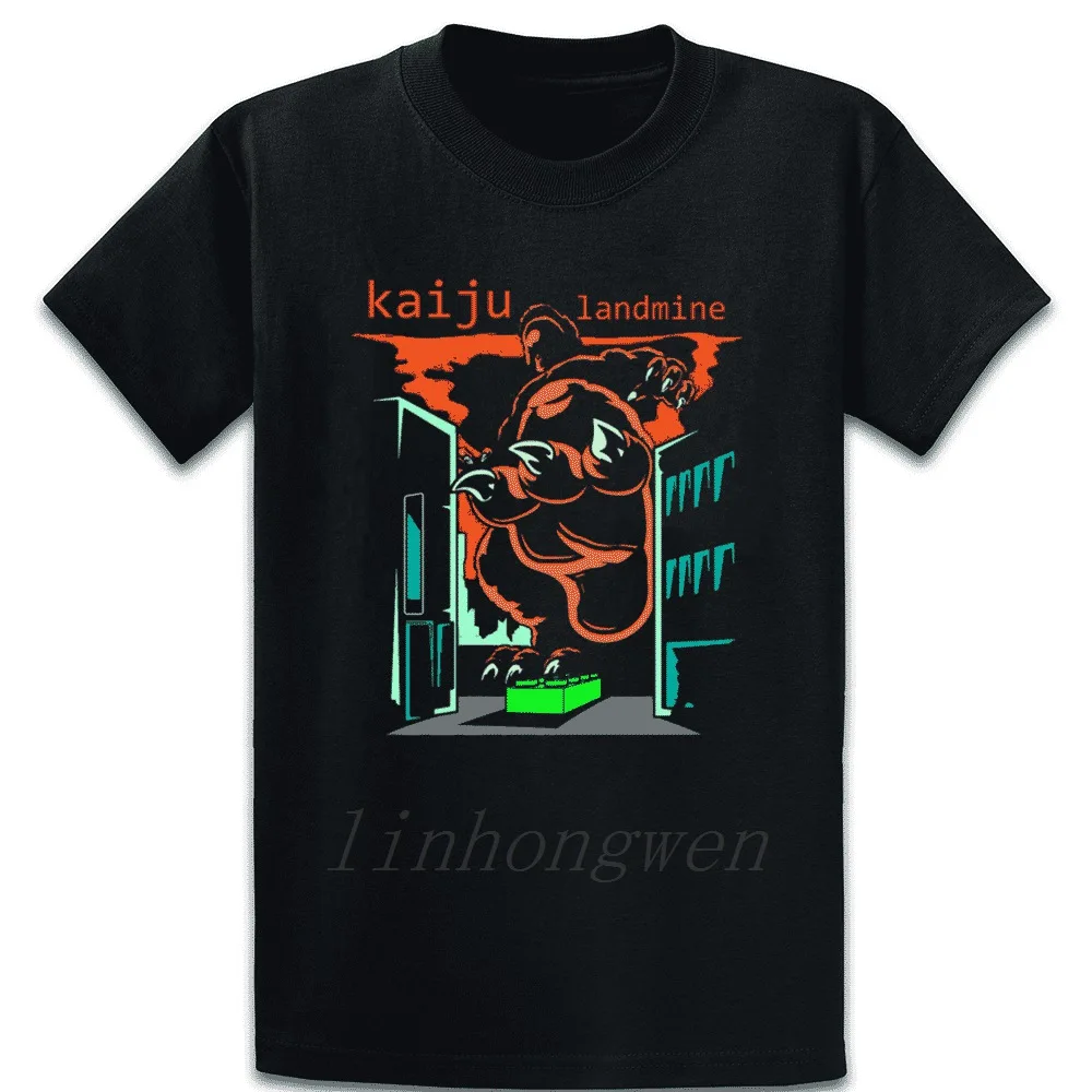 Kaiju футболка хлопок дизайн комический весна осень буквы Графический более размер
