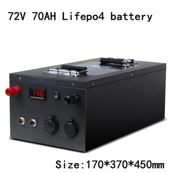 

72v 70ah Large Capacity Lifepo4 Battery Pack RV Power Battery Bottle 72V Battery for 3000w 5000w Bike with 100A Bms 10A Charger